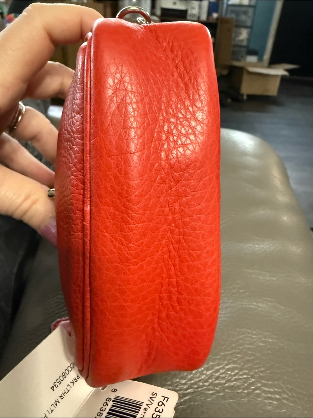 Coach Red Leather Wristlet - Picture 9 of 13